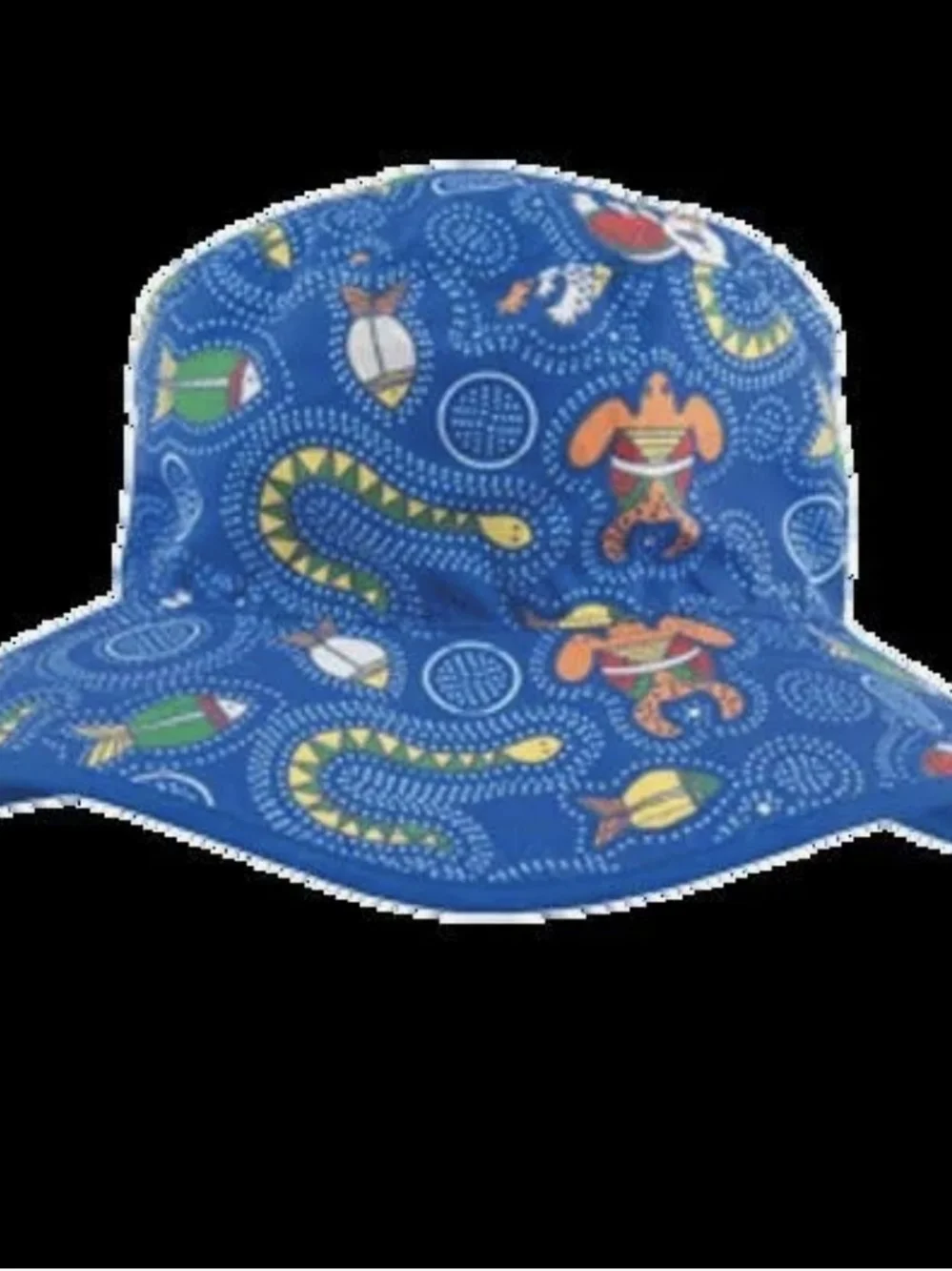 BaBy BanZ Blue Kids Sun Hat with Multicolor Animal Print
